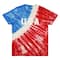 Red, White & Blue USA Tie Dye Short Sleeve Adult T-Shirt by Celebrate It™